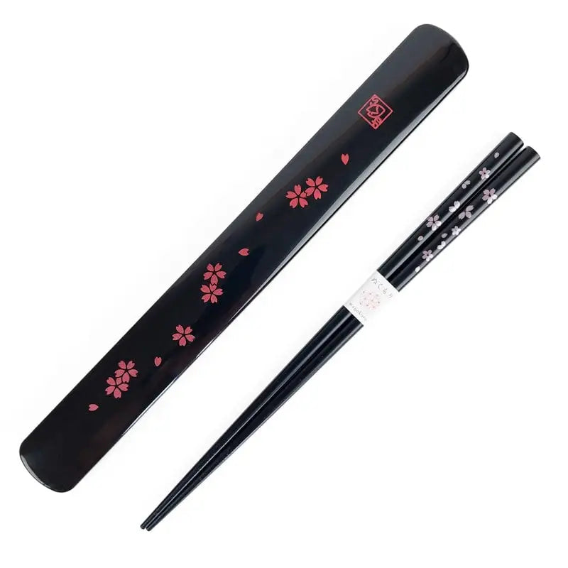 Bacchette giapponesi e scatola Sakura