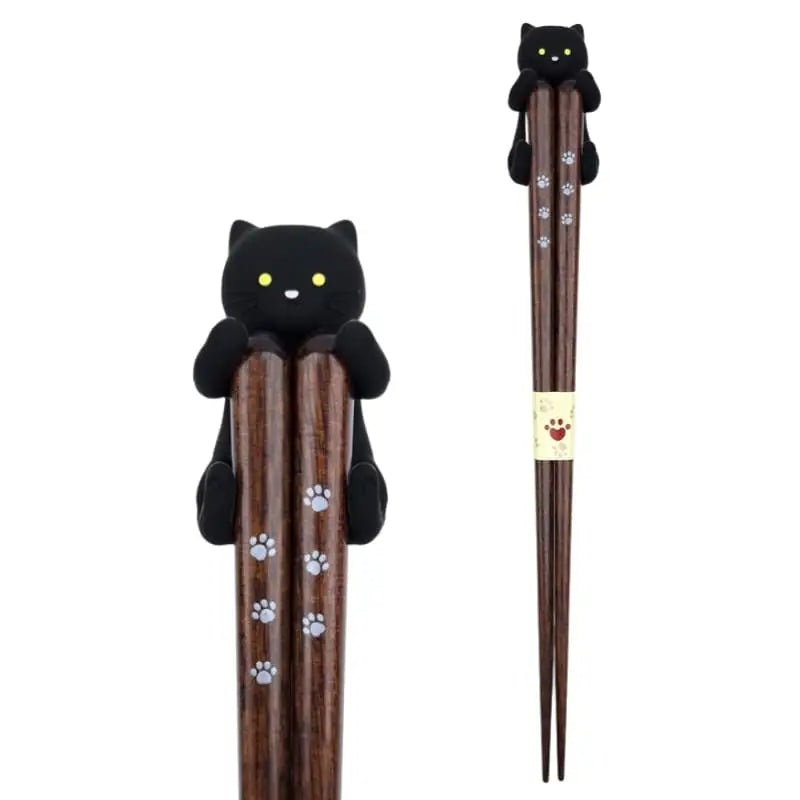 Bacchette giapponesi Kawaii Gatto nero