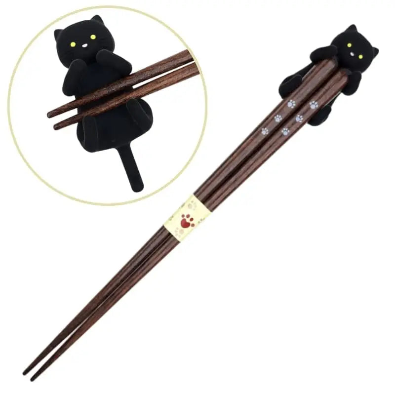 Bacchette giapponesi Kawaii Gatto nero