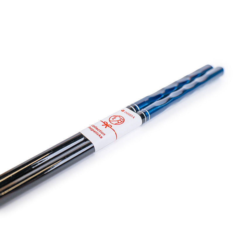 Bacchette giapponesi laccate blu