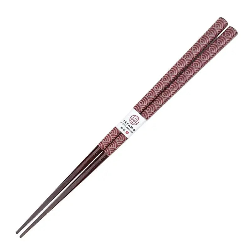 Bacchette giapponesi rosse Seigaiha