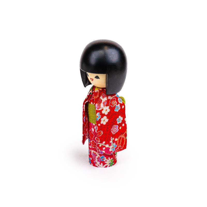 Bambola Giapponese Kokeshi - Egao Rosa