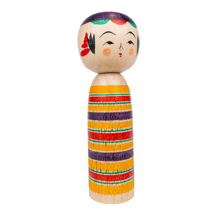 Bambola Kokeshi Giapponese - Yajiro Rokuro - 8,5 cm