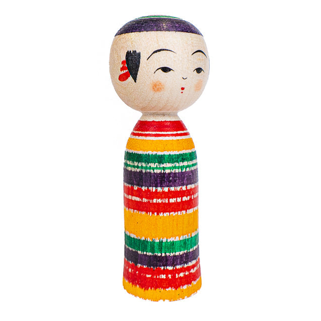 Bambola Kokeshi Giapponese - Yajiro Tsukuritsuke - 6 cm