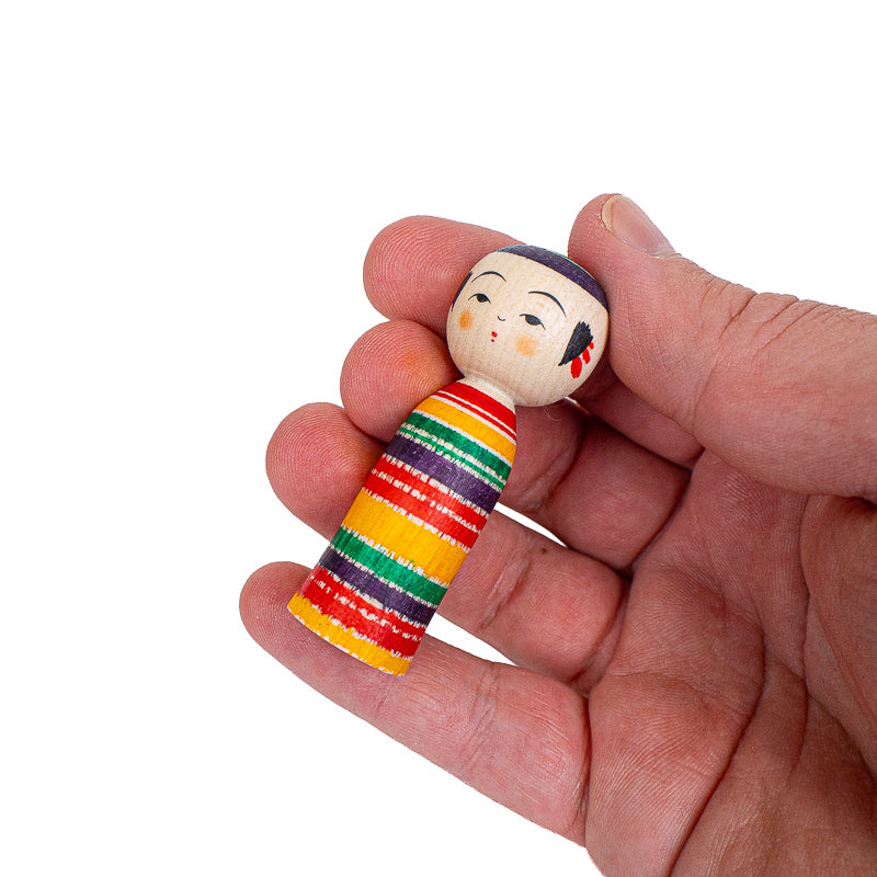 Bambola Kokeshi Giapponese - Yajiro Tsukuritsuke - 6 cm
