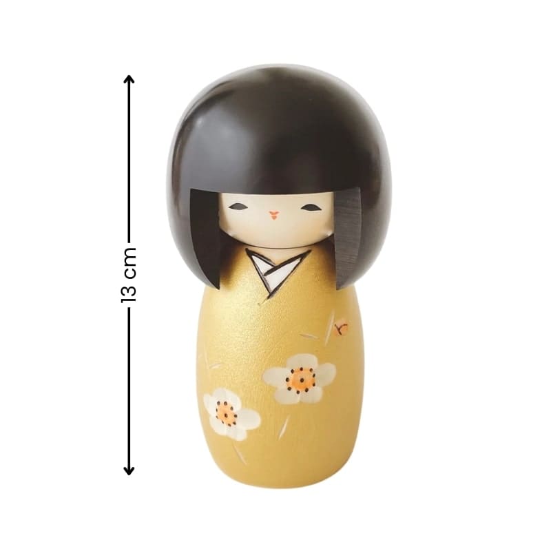 Bambola Kokeshi Kaika Gold