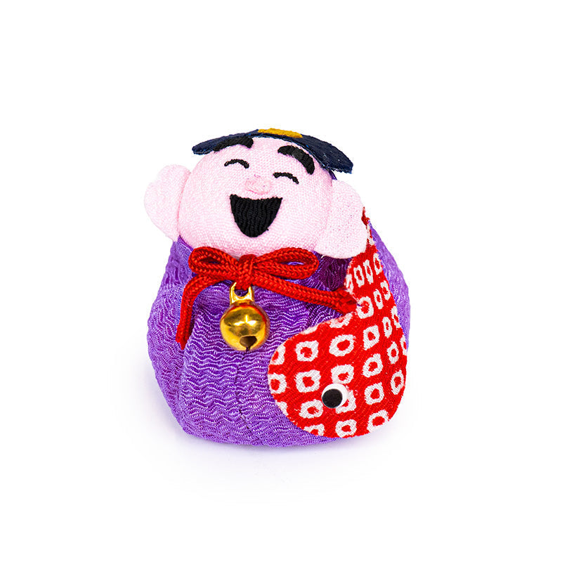 Bambola Otedama Giapponese in Chirimen Ebisu