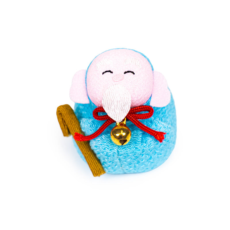 Bambola Otedama Giapponese in Chirimen Fukurokuju