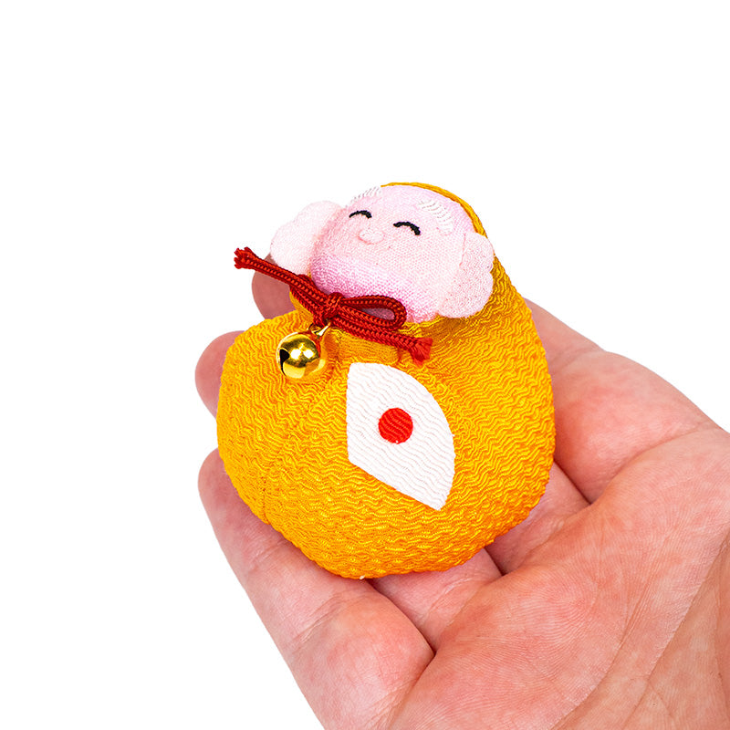 Bambola Otedama Giapponese in Chirimen Hotei