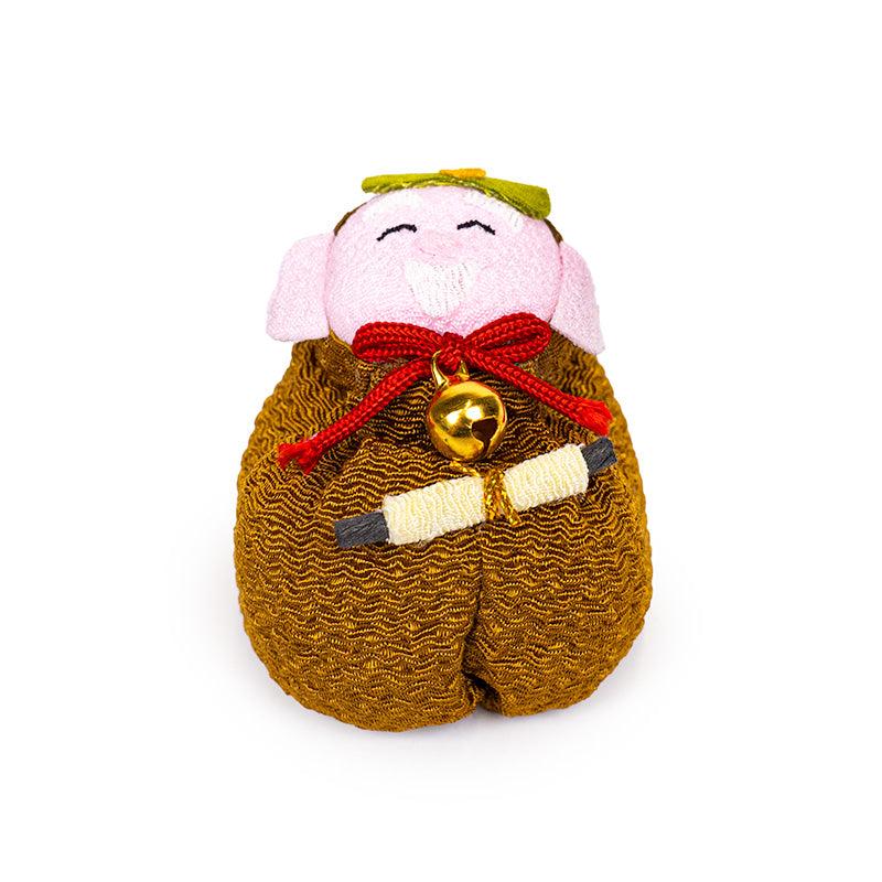 Bambola Otedama Giapponese in Chirimen Jurojin