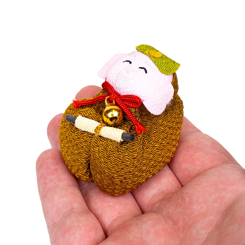 Bambola Otedama Giapponese in Chirimen Jurojin