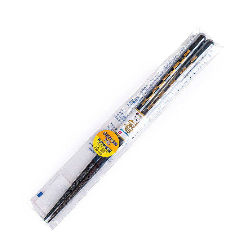 Bastoncini giapponesi blu notte con decorazioni dorate Ichimatsu