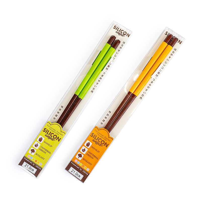 Bastoncini giapponesi in silicone antiscivolo verdi