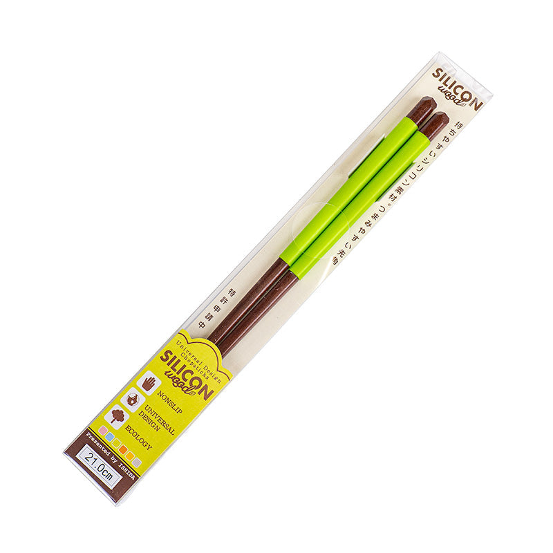 Bastoncini giapponesi in silicone antiscivolo verdi