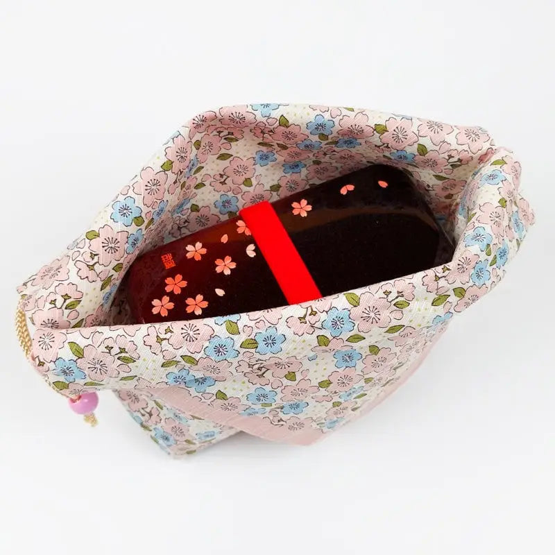 Borsa Bento in tessuto Sakura
