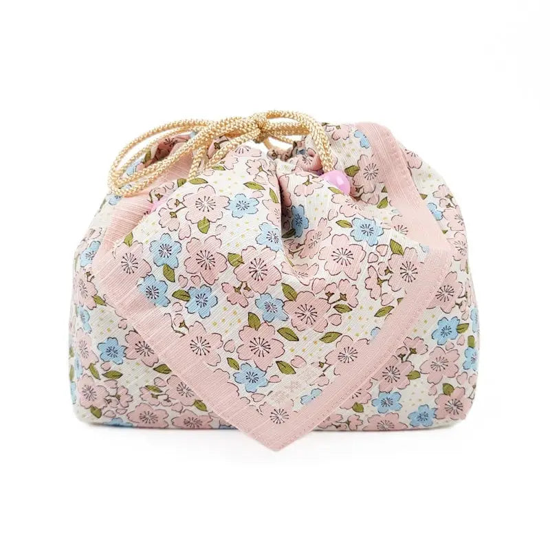 Borsa Bento in tessuto Sakura