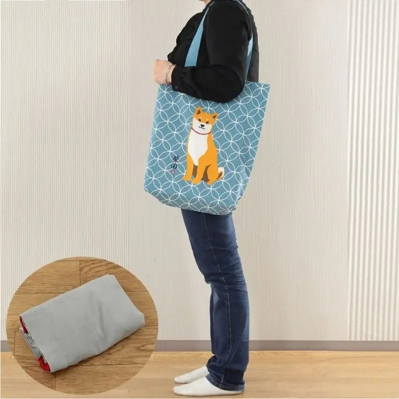 Borsa blu Shiba Shippo