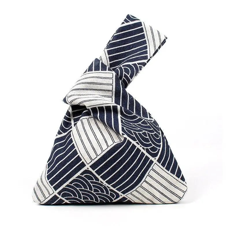 Borsa con stampa giapponese Damier - 32x24 cm