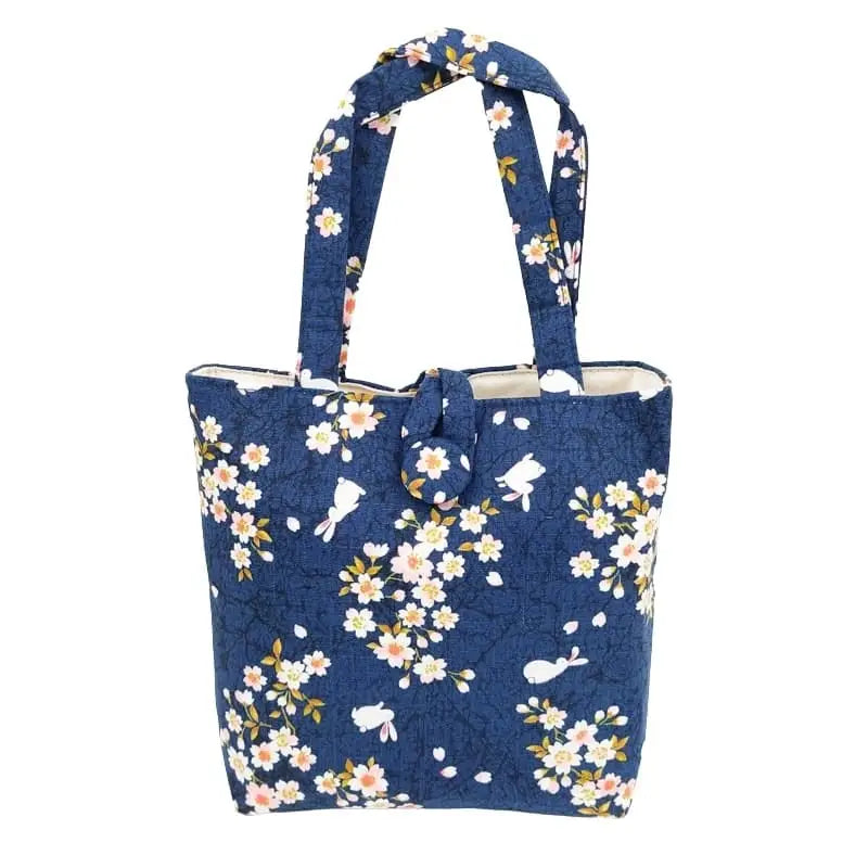 Borsa giapponese Usagi Sakura Blu