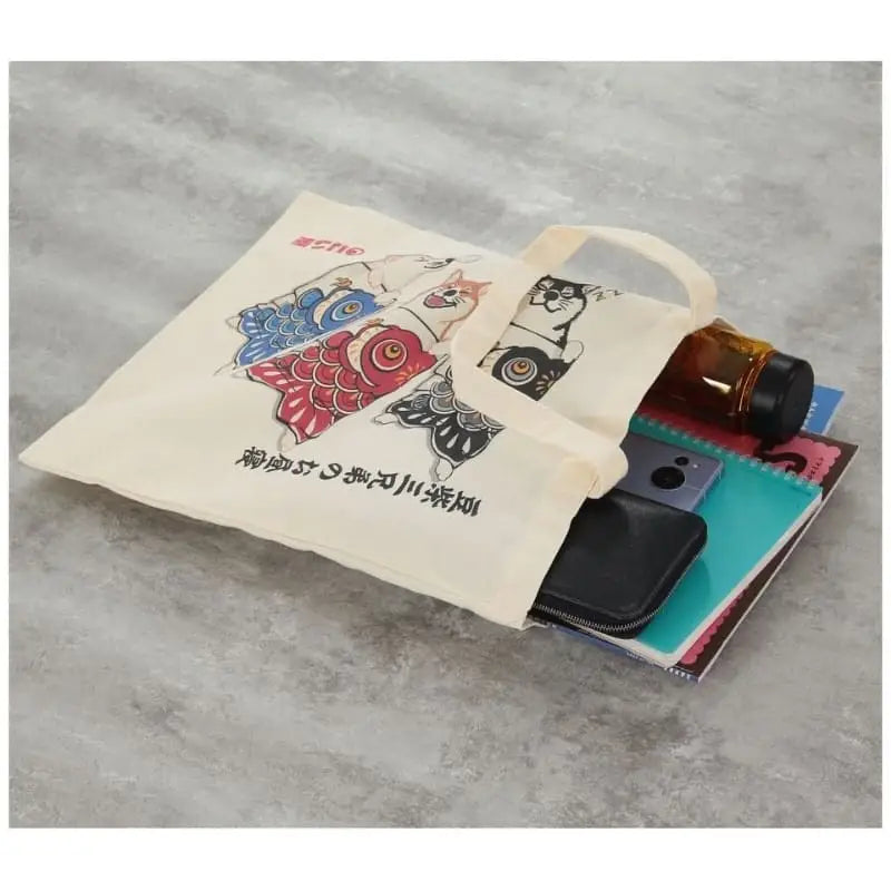 Borsa tote avorio Shiba Nobori