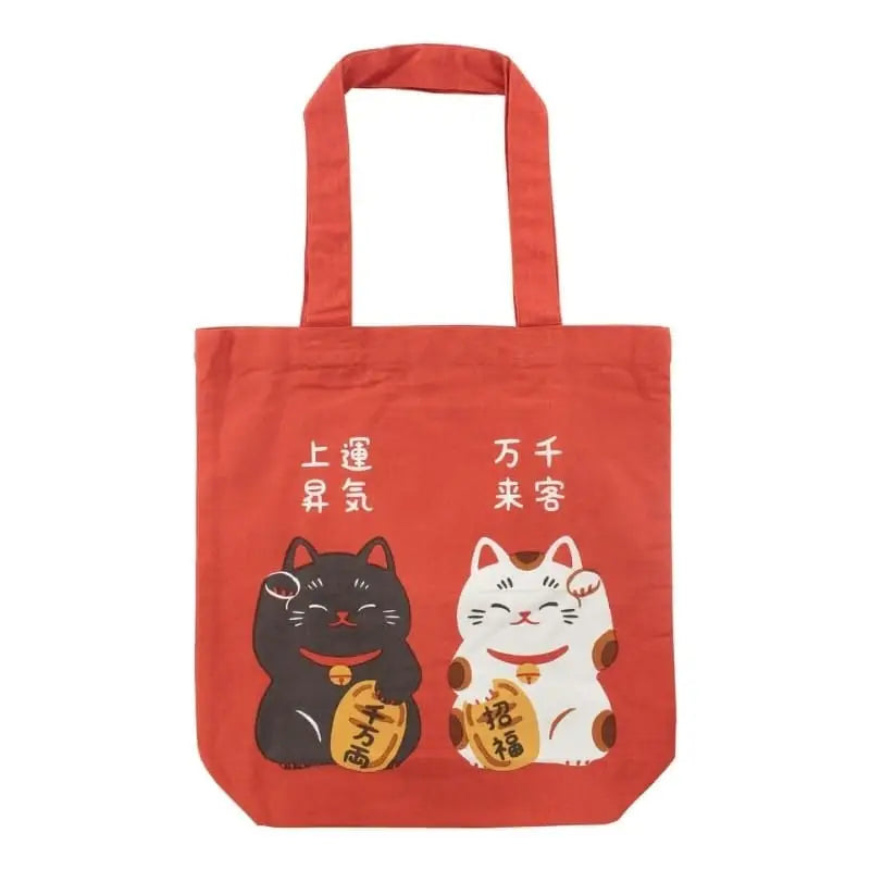 Borsa Tote Rosso Maneki Neko Shōfuku