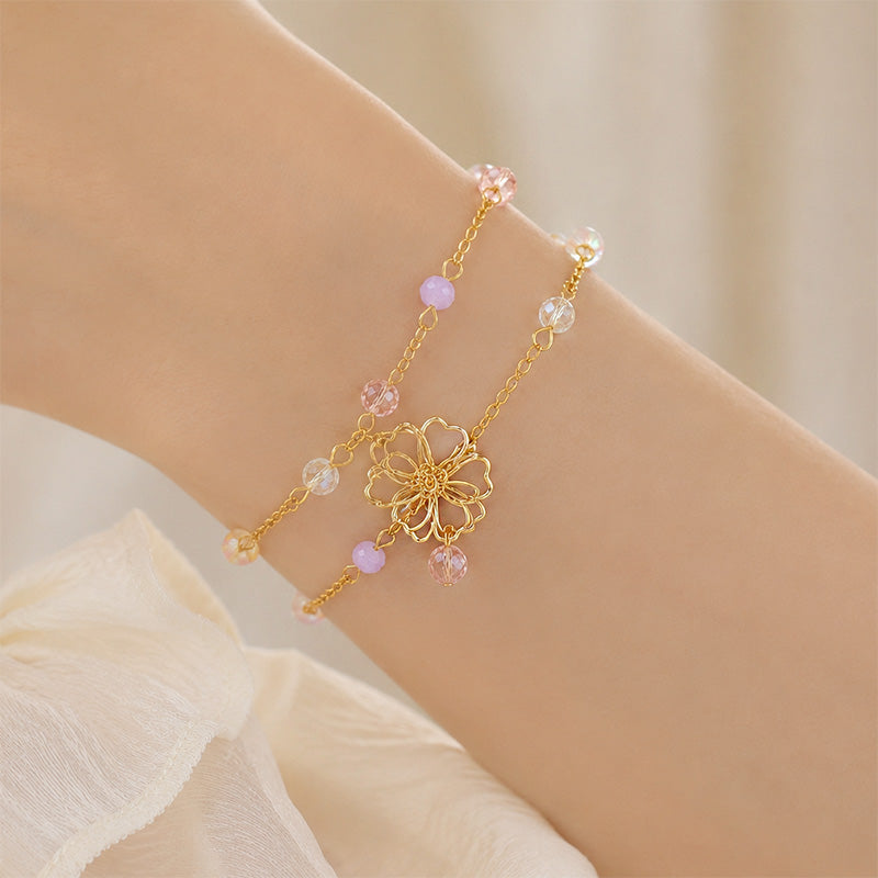 Bracciale Giapponese - Doppia Catena Sakura