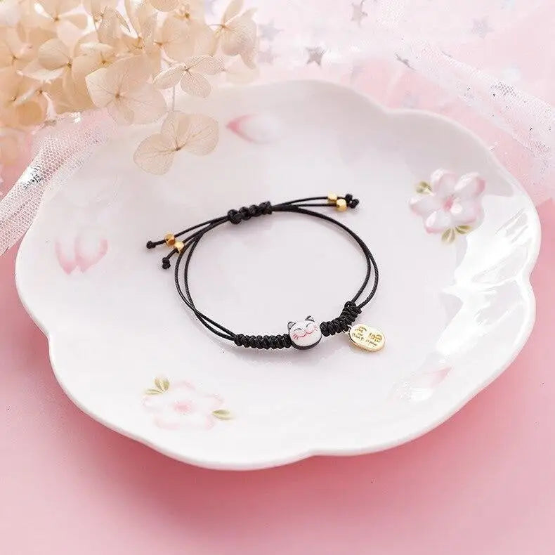 Bracciale Maneki Neko - Koban - Nero