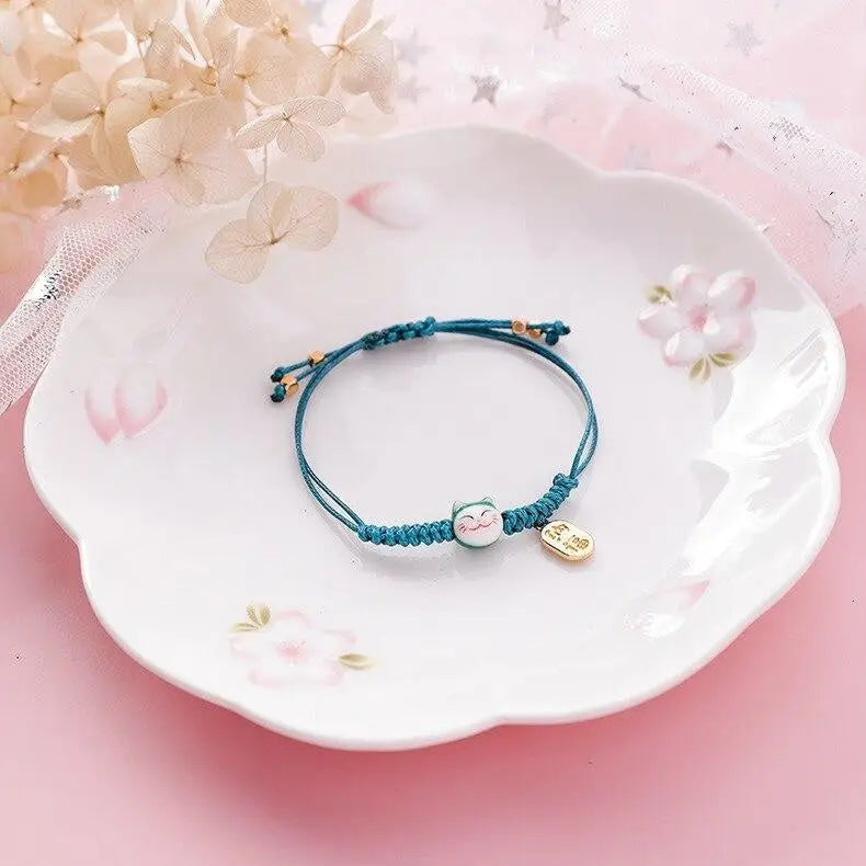 Bracciale Maneki Neko - Koban - Turchese