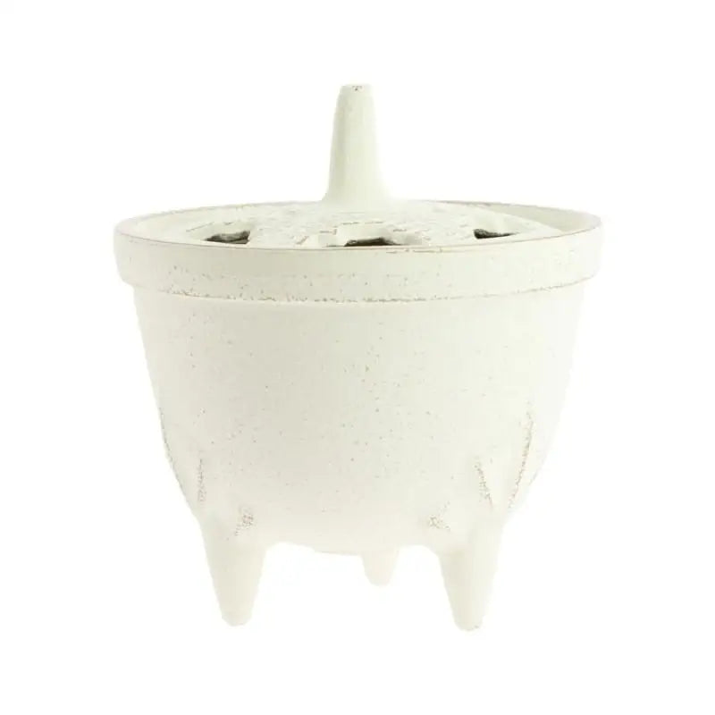 Bruciatore d'incenso in ghisa Iwachu bianco