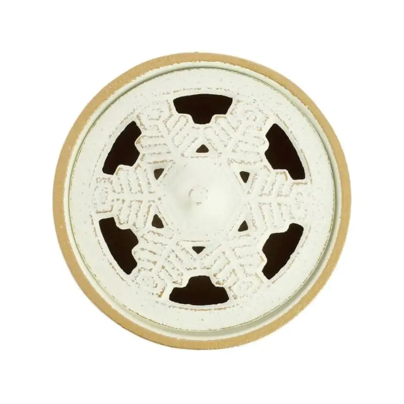 Bruciatore d'incenso in ghisa Iwachu bianco