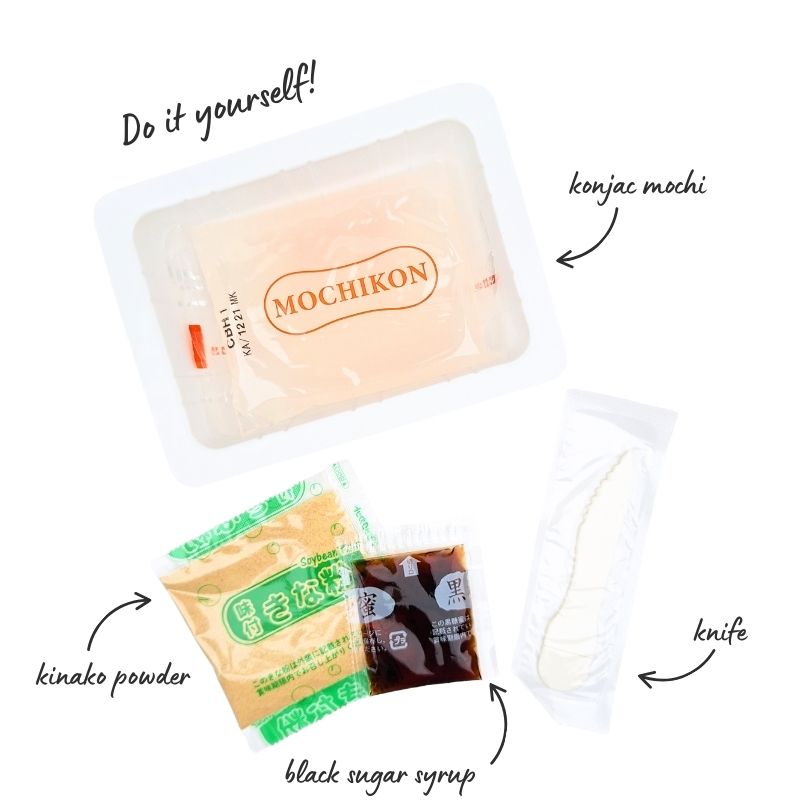 Caramella Gommosa Di Mochikon Konjac Zucchero Nero E Kinako