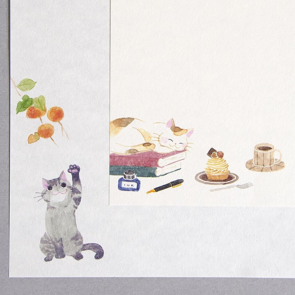 Carta da Lettere - Gatti in Autunno