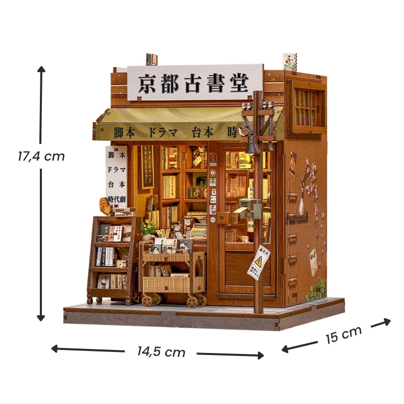 Casa In Miniatura Giapponese In Legno Antique Bookery of Kyoto