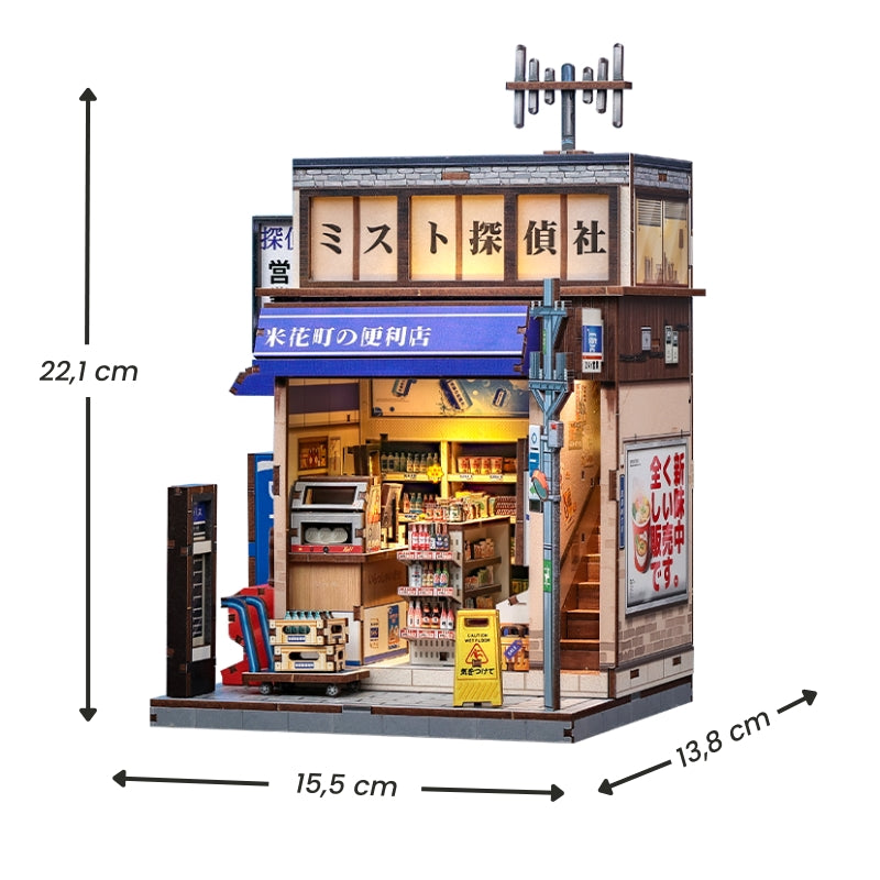 Casa In Miniatura Giapponese In Legno Beika-Cho Konbini Store