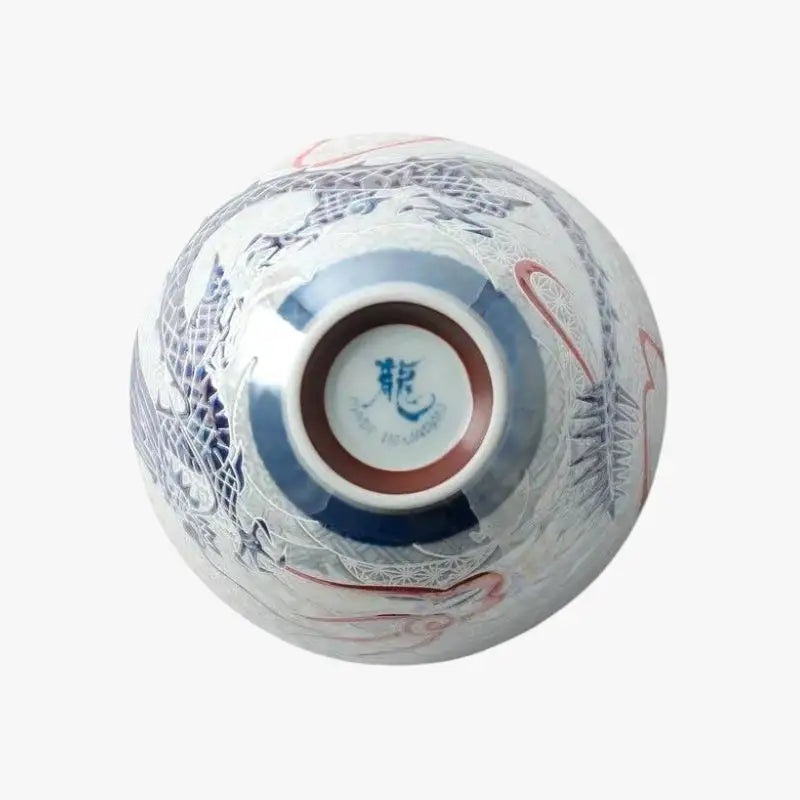 Ciotola in ceramica con drago giapponese