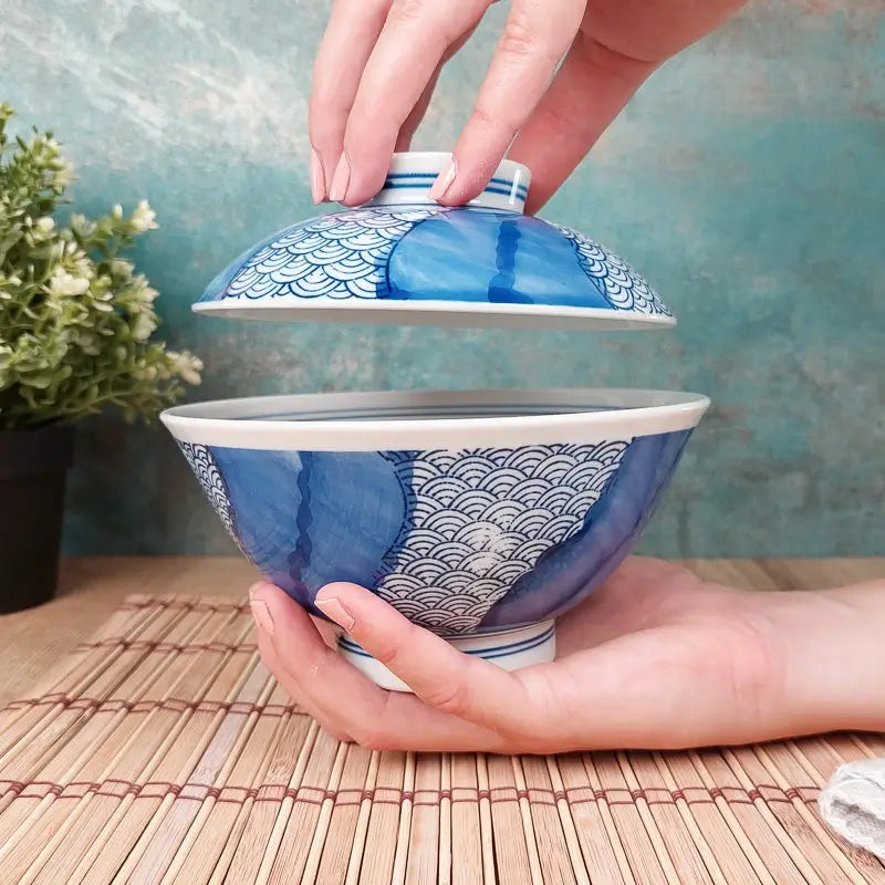 Ciotola giapponese Donburi Seigaiha