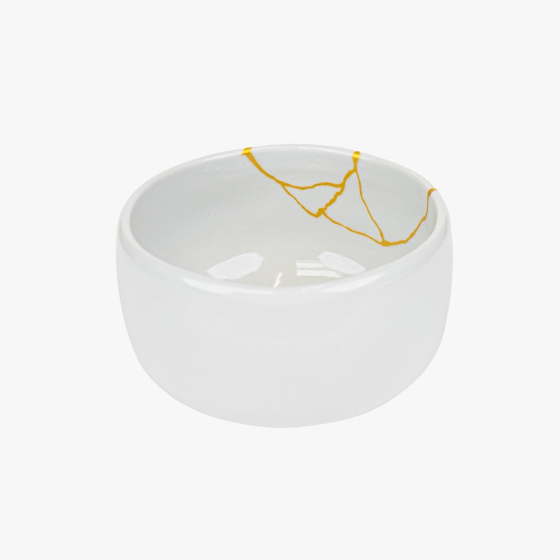 Ciotola Matcha Giapponese – Bianca Kintsugi
