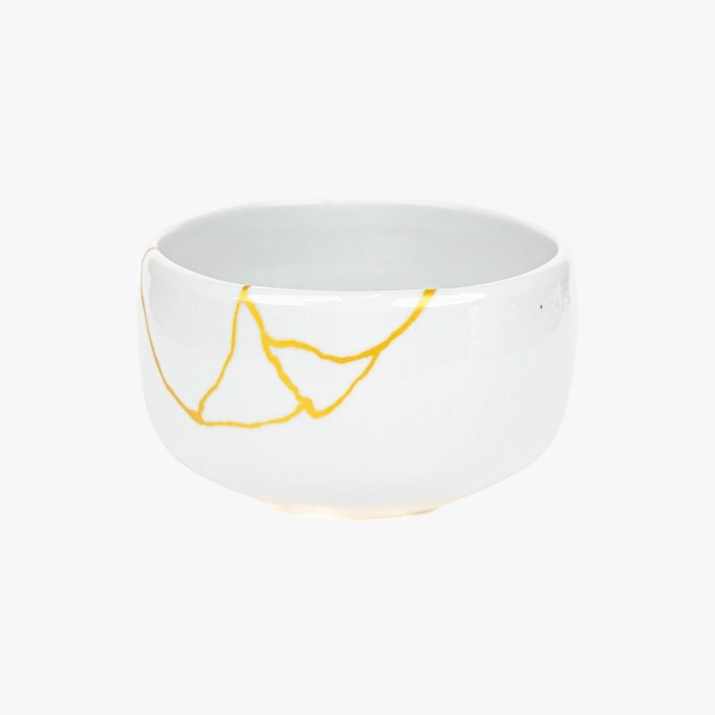 Ciotola Matcha Giapponese – Bianca Kintsugi