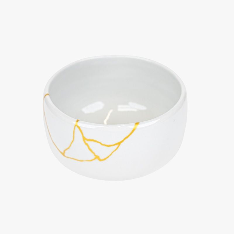 Ciotola Matcha Giapponese – Bianca Kintsugi