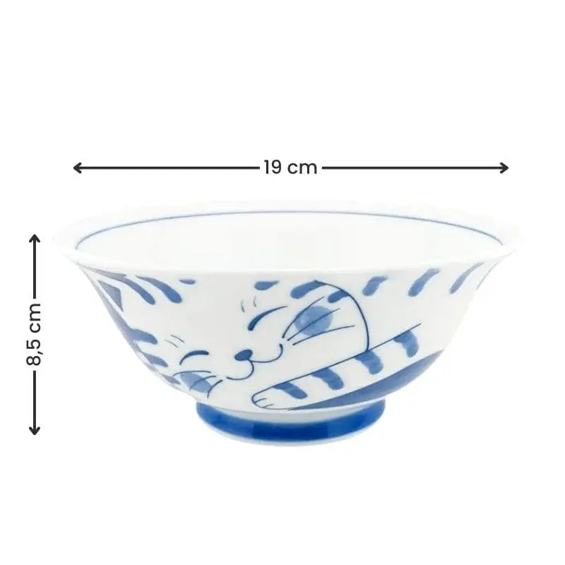 Ciotola giapponese Neko Blue