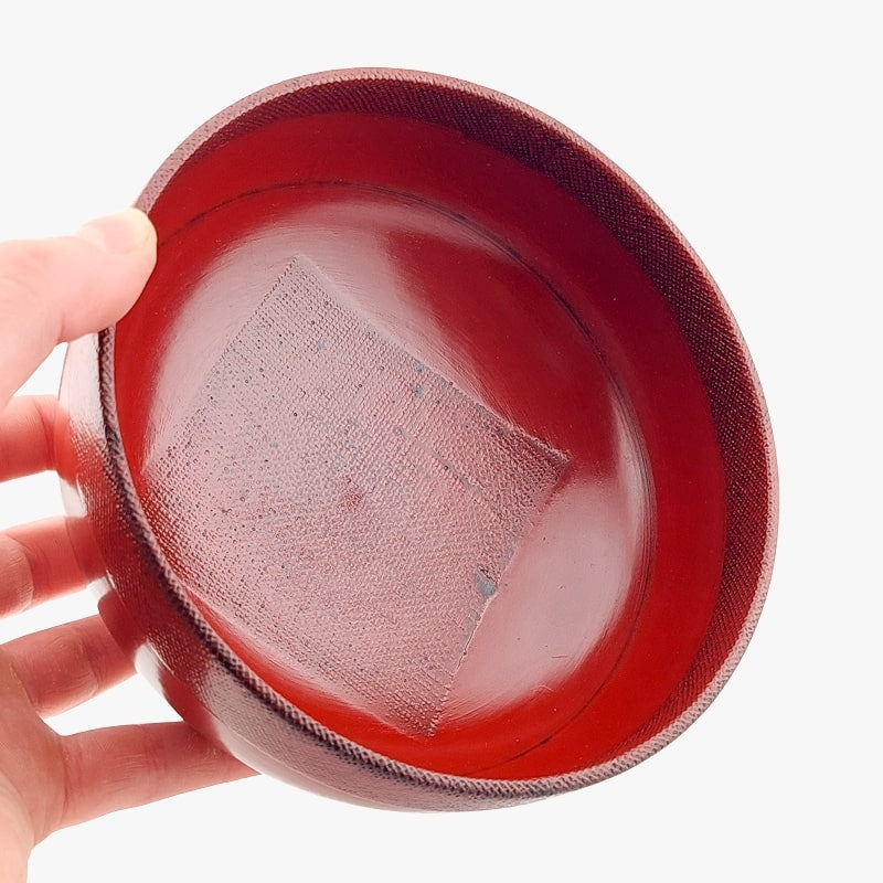 Ciotola in legno laccato giapponese Akai