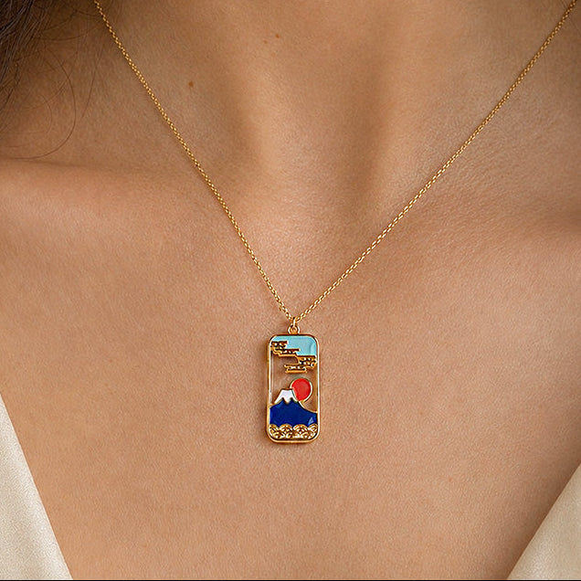 Collana Giapponese - Ciondolo Monte Fuji