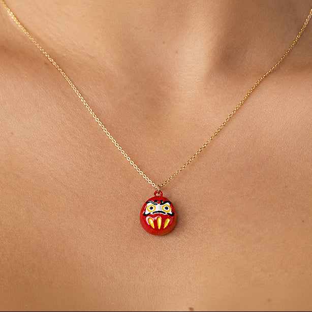 Collana Giapponese - Ciondolo Piccolo Daruma