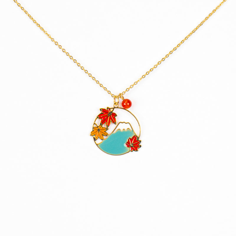 Collana giapponese con ciondolo Fuji Momiji