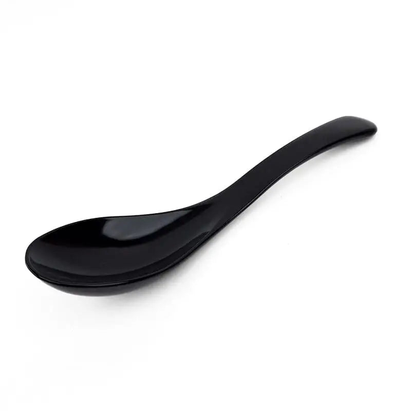 Cucchiaio da ramen laccato in resina nera