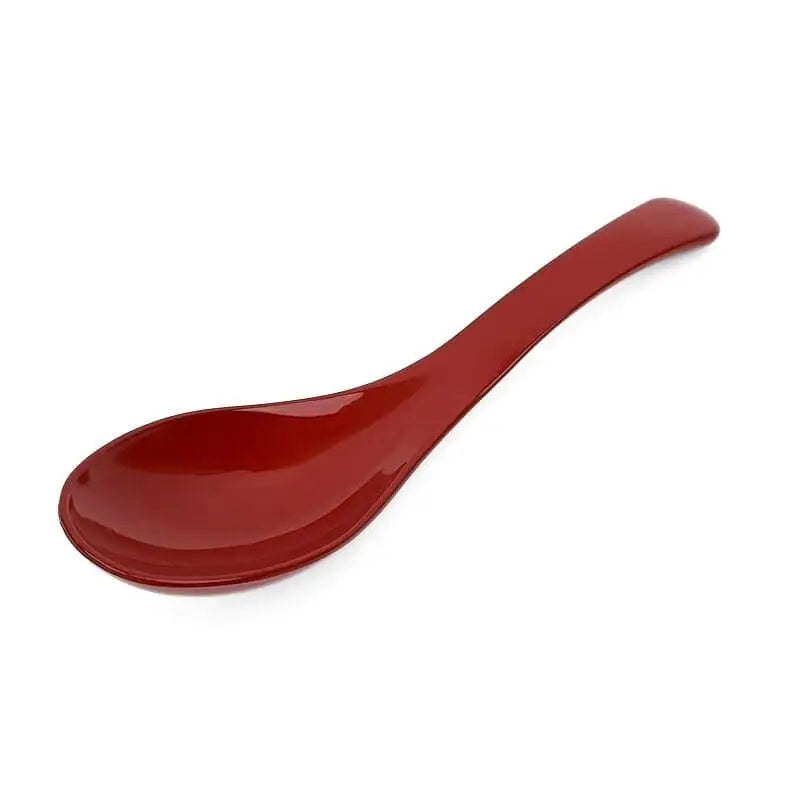 Cucchiaio da ramen laccato in resina rossa