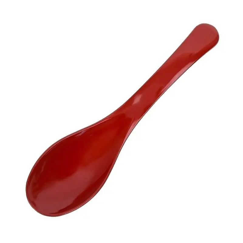 Cucchiaio da ramen laccato in resina rossa