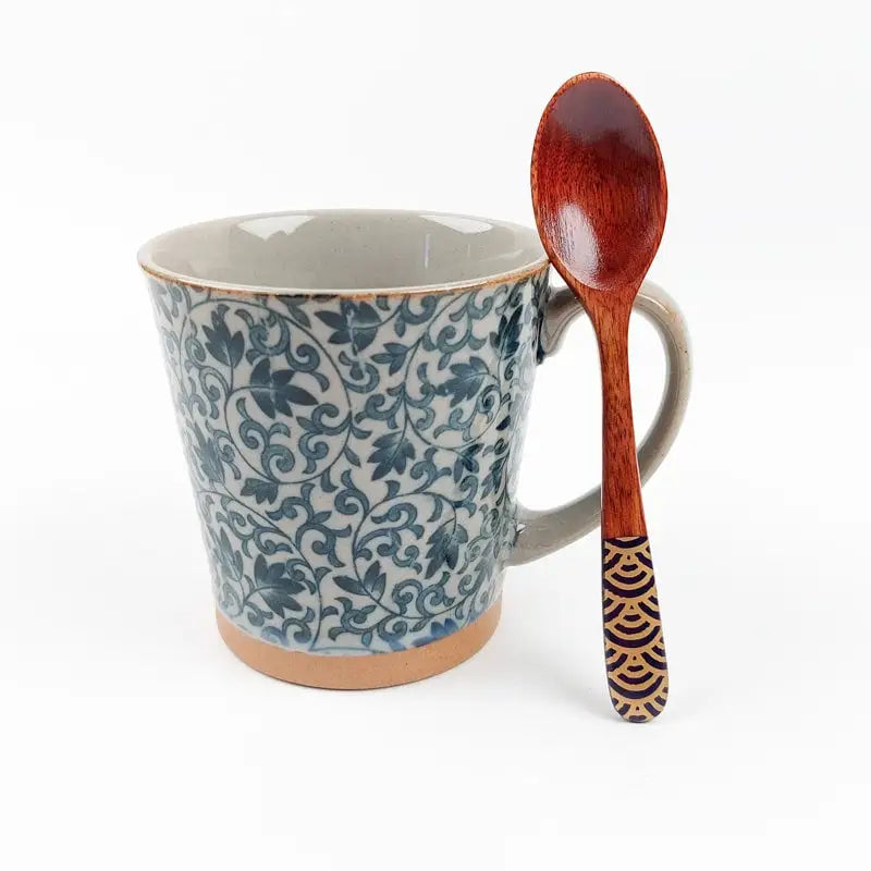 Cucchiaio da tè giapponese in legno - Blu