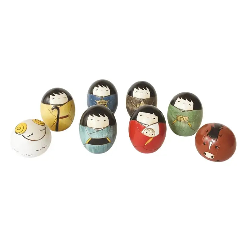 Culla natalizia Kokeshi