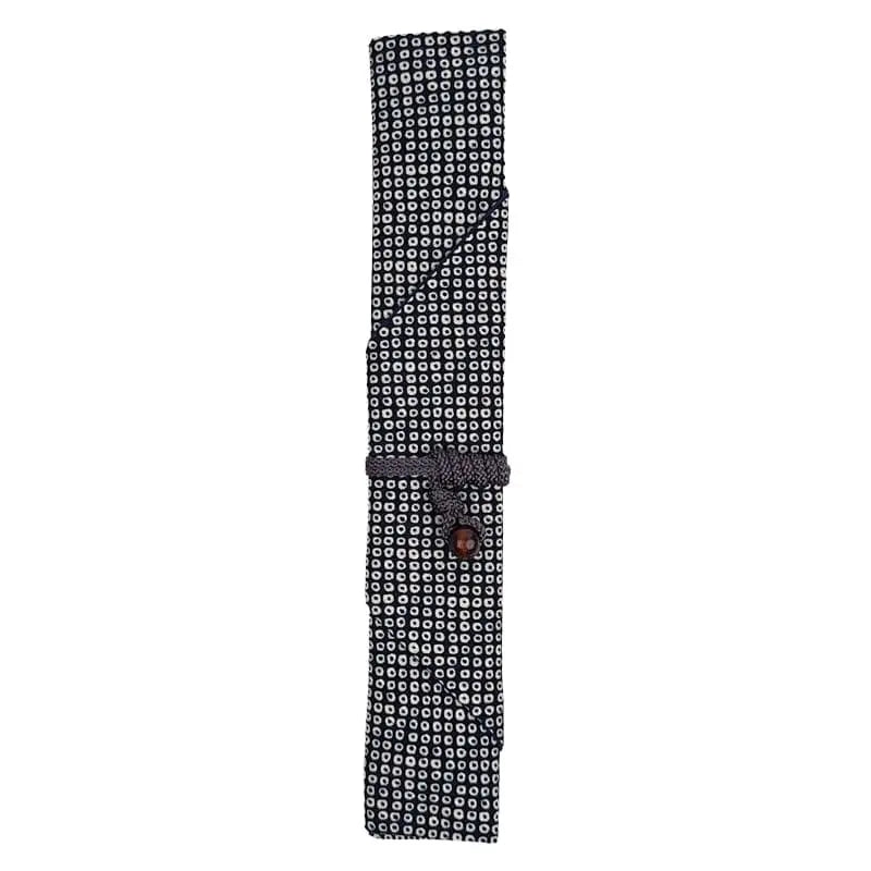 Custodia per bacchette giapponesi blu Kanoko